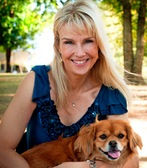 Kelly with her adorable rescue dog, Tommy